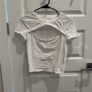White Aritzia TNA costa top